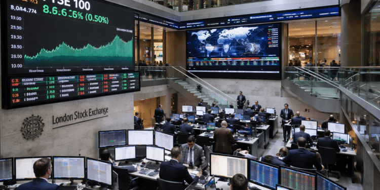 FTSE 100 hits one-month high as falling gilt yields spark a bank-stock rally